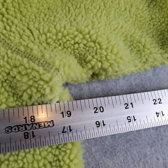 Lands End Jacket Womens XS 2-4 Green Fleece 1/4 Zip Sherpa Pullover - Picture 4 of 6